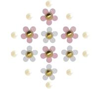 Vroxdrez 18 Colgantes de Cocodrilo para Niños Diseño de Flores para Zapatos con Botones Decorativos Apto para Pulseras Compatible con Crocs Ideal para Niñas y Manualidades (Rosa)