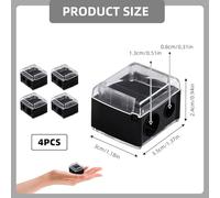 Vroxdrez 4 PCS Sacapuntas Doble para Lápices Cosméticos, Afilador de Precisión para Delineadores, Lápiz Labial y Cejas, Accesorio de Maquillaje Portátil y Suministros de Belleza (4)