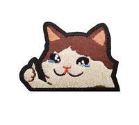 Vroxdrez Parches de , divertidos parches de gatos, insignia táctica de gancho moral, insignia de bucle, bordado para mochila, chaqueta, vaqueros, juego de parches tácticos para niños, niñas