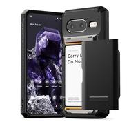 VRS Design Damda Glide Pro - Funda Tipo Cartera para Pixel 8, Resistente y semiautomática con Tarjetero, 4 Tarjetas, Compatible con Pixel 8 Case (2023), Color Negro Mate
