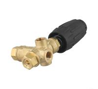 VRT3 - Válvula de descarga de lavadora a presión de 140 bar 40 LPM para una limpieza eficiente, válvula de derivación de latón y acero con interruptor, temperatura máxima del agua de 90 °C, ajuste de