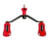 VRTYVEYBB 1 carrete de pesca con mango doble basculante para Shimano - para Luvias - para Stradic - Carrete de pesca giratorio doble accesorio de mango basculante rojo