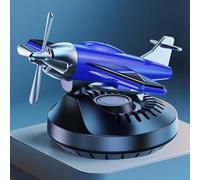VRTYVEYBB Ambientador solar para coche, ambientador de aromaterapia, máquina azul con fondo blanco, difusor de diseño de aviones