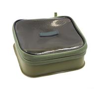 VRTYVEYBB Bolsa de aparejos de pesca de EVA impermeable portátil con múltiples compartimentos para viajes de pesca en todo tipo de clima, organizador ligero, verde, 16,5 x 16,5 x 6 cm, como lo muestra