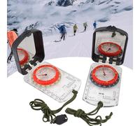 VRTYVEYBB Brújula luminosa con espejo, multifuncional para senderismo y escalada, impermeable con luz LED, escala, lupa y búsqueda de dirección, tamaño 10,8 x 6,4 x 2 cm