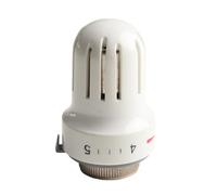 VRTYVEYBB Cabezal termostático de válvula de radiador, M30 × 1,5, ajustable en 5 etapas, función de protección contra heladas, hecho de aleación y plástico, color blanco