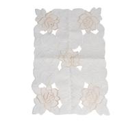 VRTYVEYBB Camino de mesa blanco bordado floral vintage de algodón hueco mantel de boda fiesta hogar decoración de mesa