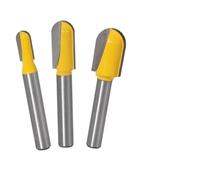 VRTYVEYBB Cortador redondeador de vástago largo para carpintería, vástago de 6,35 mm, acero endurecido con punta de carburo (YG6X), para hacer cajones y manualidades