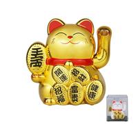 VRTYVEYBB Decoración solar de 5 cm para coche, diseño de gato de la suerte, decoración del hogar, Feng Shui, adorno de energía solar, para el hogar, cocina, tienda