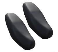 VRTYVEYBB Fundas de asiento de motocicleta, 2 unidades, cojines impermeables y elásticos para protección durante todas las estaciones (negro)