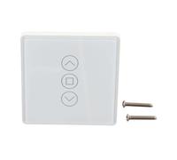 VRTYVEYBB Interruptor de cortina inteligente para Tuya RF433, compatible con Alexa Google Assistant, panel táctil de cristal 2.5D, control de voz por aplicación, ahorro de energía, fácil instalación