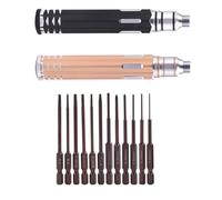 VRTYVEYBB Juego de destornilladores hexagonales de 12 piezas para modelismo RC, DJI, Elf 34 - T6/T9, H1,5-H2,5 mm, PH1,0-PH2,5 mm, magnético