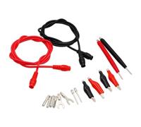 VRTYVEYBB Kit de cables de prueba de multímetro con clips de cocodrilo, tapones banana y lengüetas de pala - 16 piezas, CAT III 1000V/10A, 3.3 pies