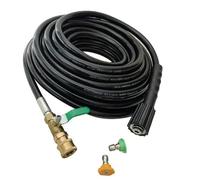 VRTYVEYBB Kit de manguera de agua de alta presión para limpieza de jardín, manguera flexible de PVC de 7 m o 10 m con boquilla y accesorio de conexión rápida