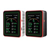 VRTYVEYBB Monitor de calidad del aire 15 en 1 con pantalla en tiempo real para la calidad del aire interior, para aplicación TUYA, medidas HCHO, PM, AQI - Blanco/Negro