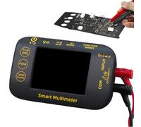 VRTYVEYBB Multímetro digital portátil de 4.5 dígitos con pantalla LCD retroiluminada HD a color de 2.8 pulgadas, cubierta de silicona completa, para pruebas eléctricas generales