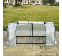 VRTYVEYBB Para invernaderos de túnel para suculentas y flores, resistente al invierno y al frío, 120 x 60 x 50 cm, material de PVC, blanco, apto para uso en interiores y exteriores