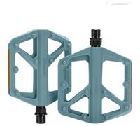 VRTYVEYBB Pedales anchos para bicicleta de montaña, plataforma de nailon con reflectores, pasadores antideslizantes sellados