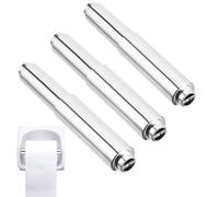 VRTYVEYBB Portarrollos de papel higiénico de repuesto con resorte, plástico, 11,5-16,5 cm, plateado, 3 piezas