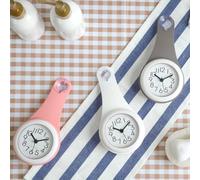 VRTYVEYBB Reloj de pared digital silencioso para baño y cocina, resistente a la humedad, pantalla grande, 21,5 x 10,5 x 4 cm, color blanco