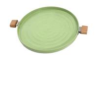 VRTYVEYBB Sartén de 28 cm con revestimiento antiadherente, placa redonda de aleación de aluminio, apta para asar al aire libre, para hamburguesas y verduras, con asas ergonómicas, 36 x 25 x 2 cm