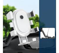 VRTYVEYBB Soporte de teléfono ABS para motocicleta, soporte fiable para manubrio para un cómodo acceso al dispositivo (espejo blanco)
