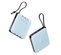 VRURC Banco de energía portátil con Cables Integrados, 20000 mAh, 22,5 W, Carga rápida, USB C, batería de Cargador de teléfono y Pantalla LED, para iPhone 15, 14, Samsung Galaxy S23, S22, Google, LG,