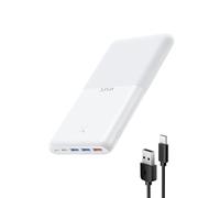 VRURC - Batería Externa de 30000 mAh USB C Power Bank de Alta Capacidad, Carga rápida, 22,5 W, batería portátil compacta con 4 Salidas y 3 entradas Compatible con teléfono iPhone Tablet (Blanco)