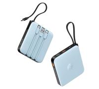 VRURC Cargador portátil con Cable Integrado, Banco de energía de Carga rápida de 10000 mAh, Pantalla LED, 22.5 W/PD20 W USB C Paquete de batería para iPhone 15 14 13 Samsung Galaxy S23 S22 Google