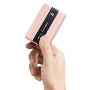 VRURC Power Bank 20000mAh, Pequeño USB C PowerBank Carga Rápida Potente 22.5W Mini Batería Externa PD/QC3.0 Cargador Portátil Compatible con iPhone Samsung Huawei Tablet - Rosa