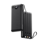 VRURC Power Bank 20000mAh, Powerbank con Cable de Carga Integrado USB C 22.5W PD3.0 QC4.0 Bateria Externa Carga Rapida Bateria Cargador Portátil con 4 Salidas y 2 Entradas Compatible con Smartphones