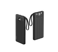 VRURC Power Bank mit 4 Kabel 10000mAh Powerbank Tragbares Ladegerät USB C Externer Handyakkus LED Display mit 5 Ausgänge 2 Eingänge Kompatibel mit iPhone/Huawei/Samsung Smartphone Android, etc