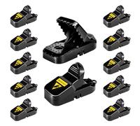 VRXVR Mouse Traps 12-Pack, Indoor Outdoor Use, Small Mice Catchers for Home Indoor, Reusable Mice Trap, Quick-Set Mousetraps for House