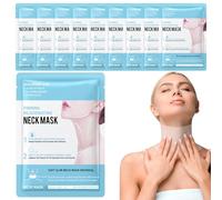 VRYNDH 10 Piezas Mascarilla Cuello,Elimina las arrugas del cuello, mascarilla de colágeno, hidratante y calmante, paquete.