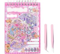 VRYNDH 10 Sets de Sticker 3D Escenas de Casa + 2 Pinzas, Libro de Pegatinas para DIY, Stickers Decorativos para Adultos y Niños, Terapia Relajante