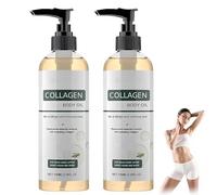 VRYNDH 2 Frascos Colágeno Aceite Corporal Reafirmante - 100ml - Ayuda a Reducir Estrías, Arrugas en Cuello, Pecho, Brazos, Piernas y Abdomen, Aceite Nutritivo para la Piel