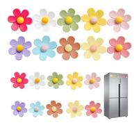 VRYNDH 20 Piezas de Imanes para Nevera, 10 Grandes y 10 Pequeños, Diseño de Flores, Imanes Decorativos para Pizarra Blanca, Oficina y Hogar