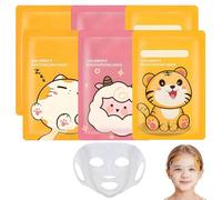 VRYNDH 6 Piezas Mascarilla Hidratante Facial,Mascarillas Faciales Para Niñas,Face Mask Viene Con Lindos Estampados De Animales,skin care niña,Mascarilla Facial Coreana Apto Para Todo Tipo De Piel