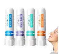 VRYNDH Paquete de 4 barras nasales, inhalador nasal portátil, alivio rápido de la congestión, respirar mejor por la nariz,mejora la respiración