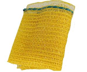 VRYSAC 100x Bolsas de Red para Frutas Malla Raschel Amarillas - 32x44 cm - Para 5kg Patatas, Limones, Cebollas, Naranjas - Gran Capacidad, Reutilizables, Calidad Profesional