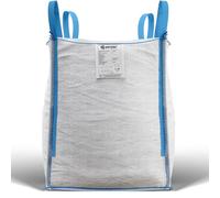 VRYSAC Big Bag 1000 kg, 85 x 85 x 90 cm, 4 asas de 40 cm, SF 6:1, saco de obra para escombros, jardín y leña, pack 1 unidad