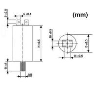 Vs Electronic 146058 MKP de condensador de arranque, 25µF, 450 V