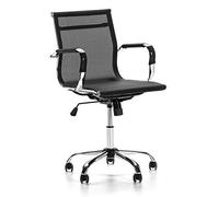VS Venta-stock Sillón de Oficina Oxford reclinable, Tejido Transpirable, Silla ejecutiva con reposabrazos, Altura Ajustable