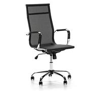 VS Venta-stock Sillón de Oficina Slim reclinable, Tejido Transpirable, Silla ejecutiva con reposacabezas, Altura Ajustable, Diseño ergonómico