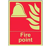 vsafety 13006 An-g 'señal de punto "equipo, brilla en oscuro, 1 mm, de plástico, Vertical, 150 mm x 200 mm), color rojo