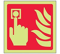 VSafety 13010AF-G'Call Point Logo' - Señal cuadrada (100 x 100 mm, 3 unidades)