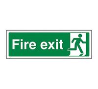 VSafety 14009AX-R'Final Fire Exit Man Right' - Letrero (300 mm x 100 mm, 3 unidades)