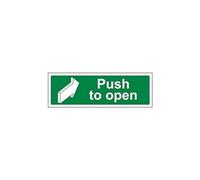 VSafety 22003AX-S'Push To Open' - Letrero (300 mm x 100 mm, 3 unidades)