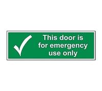 VSafety 22005BP-R'This Door Is For Emergency Use Only' - Señal (600 x 200 mm, 3 unidades)