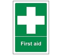 vsafety 31001 AG-R "primeros auxilios primeros auxilios General señal, plástico rígido, vertical, 100 mm x 150 mm), color verde